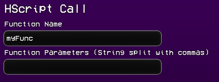 Properties of the HScript Call event